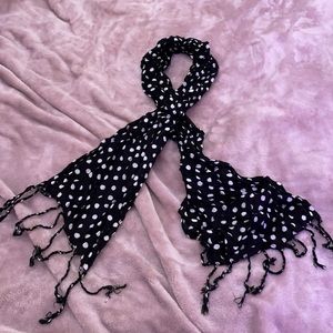 Black & White Polkadot Scarf - kids